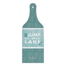 Går hoppet i sjön blandade Glass skärbrädan