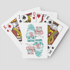 GÅR I EN VINTERVÄRLD tomte jul Casinokort