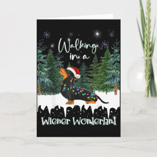 Går i en Wiener Wonderland Dachshund  Kort