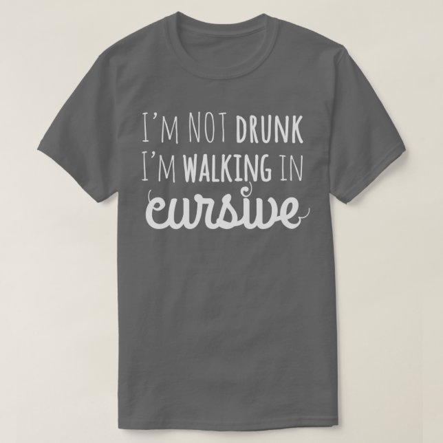 Går i kursiv t shirt (Design framsida)
