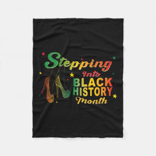 Går in i svarta historiemånaden Afrikanska högklac Fleecefilt
