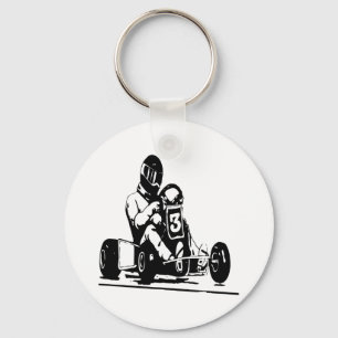 Går Kart tävla Nyckelring