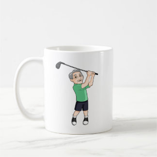Går morfadern går den höga Male golfaren Kaffemugg