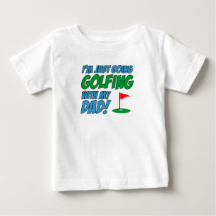 Går och spelar golf med pappa barn t shirt