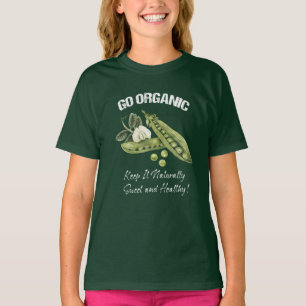 GÅR ORGANISK - DEN SÖTA ÄRTAUTSLAGSPLATSSKJORTA T SHIRT