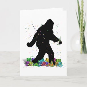 Går på Bigfoot-jakt på nyårsafton Kort