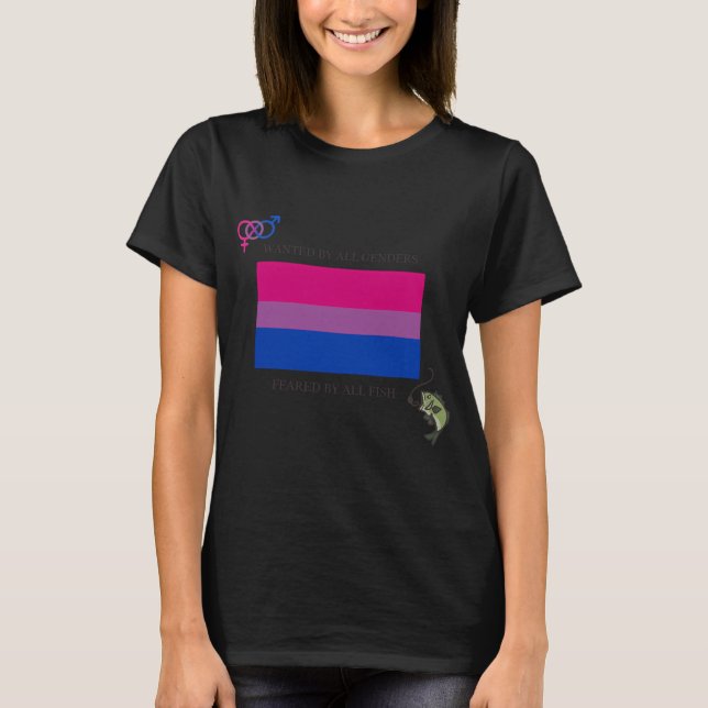 Går på fiske t shirt (Framsida)