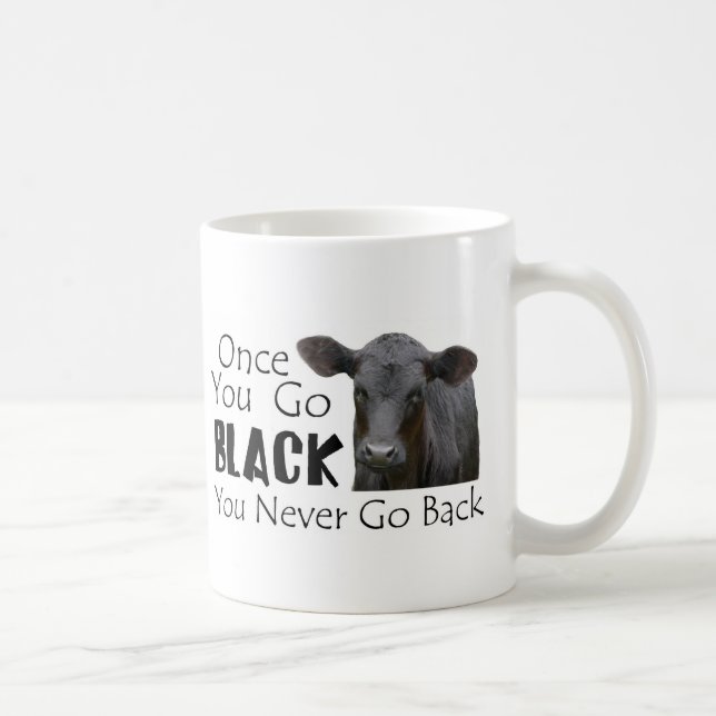 Går svart Angus Kaffemugg (Höger)