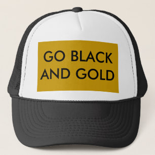GÅR SVARTEN OCH GULD TRUCKERKEPS