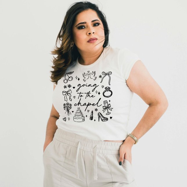 Går till kapellet, söt och tjejig brud t shirt (Skapare uppladdad)