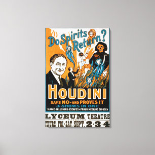 Går tillbaka andar? Houdini något att säga INTE Canvastryck