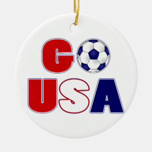 Går USA fotboll Julgransprydnad Keramik