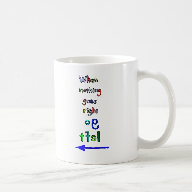 Går vänstra roliga inspireras muggspegelbrev kaffemugg (Höger)