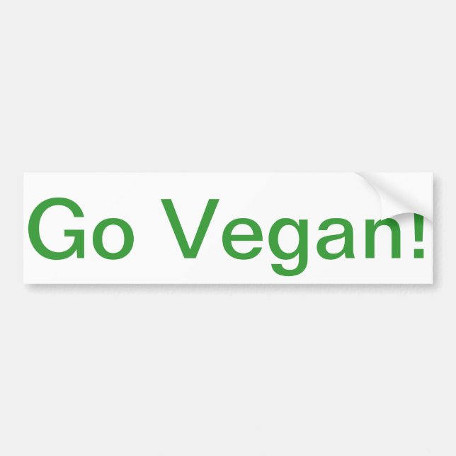 går veganbildekalet bildekal (Framsidan)