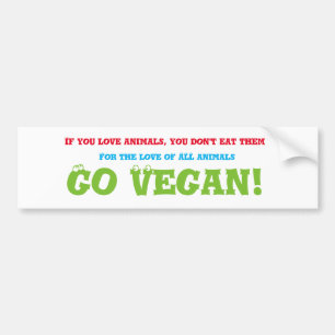 Går veganbildekalet bildekal
