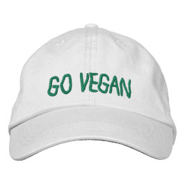 Går veganen - baseballmössa broderad keps