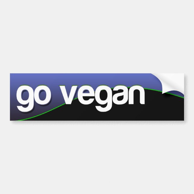 GÅR VEGANEN - blått Bildekal (Framsidan)