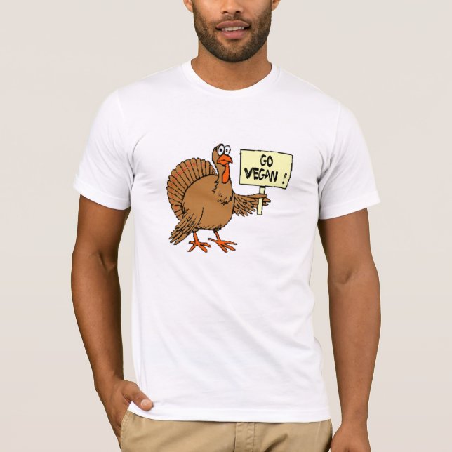 GÅR VEGANEN, DET TURKIET MEDDELANDET T-SHIRT (Framsida)