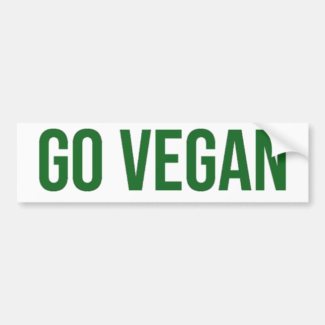 Går veganen - djurens rättigheter bildekal (Framsidan)