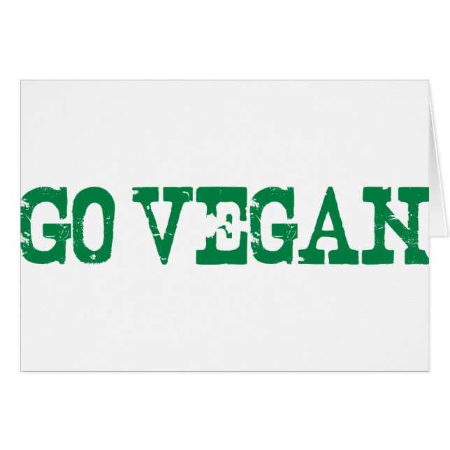 Går veganen hälsningskort (Framsidan Horizontal)