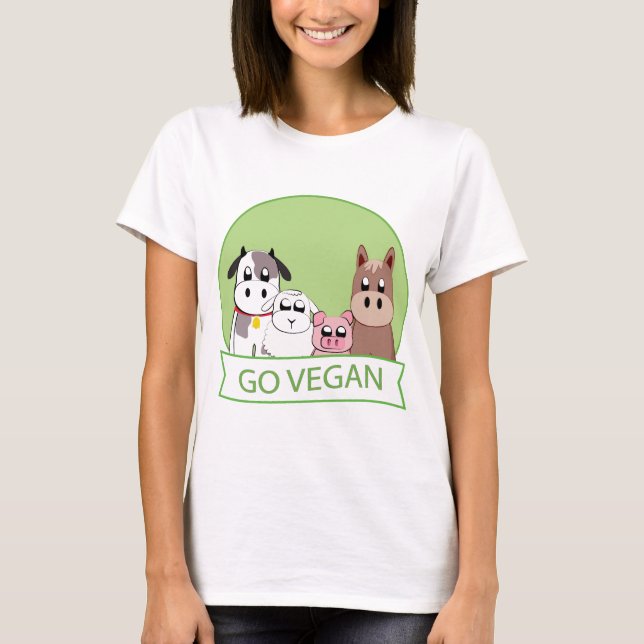 Går veganen tee shirt (Framsida)