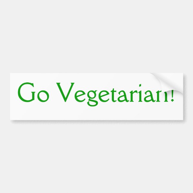 Går vegetarian! bildekal (Framsidan)