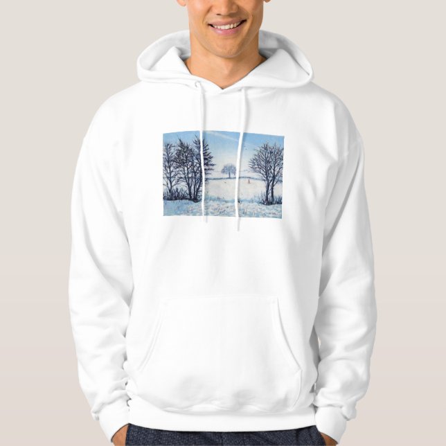 Går vintrar sweatshirt med luva (Framsida)