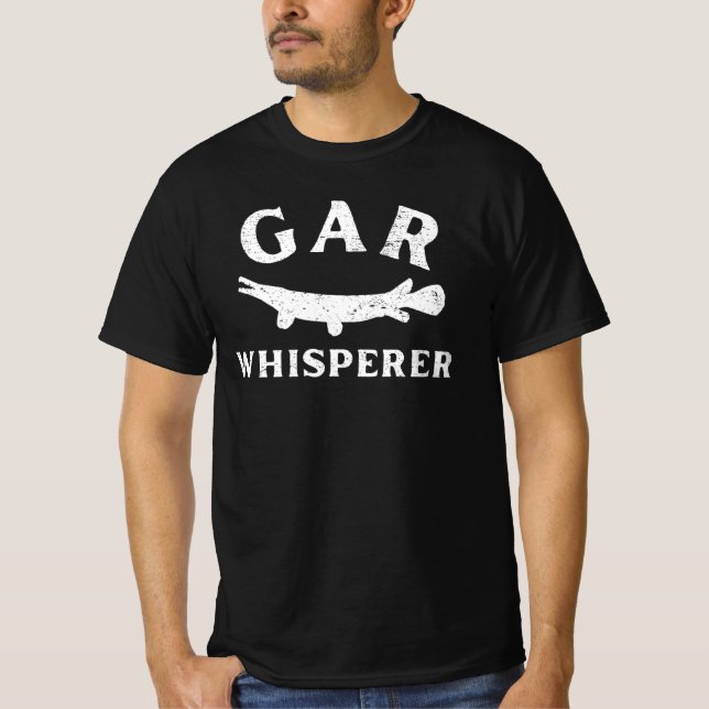 Gar Whisperer Gar Fish Fishing T Shirt (Framsida)