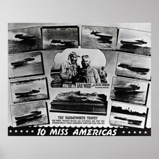 Gar Wood 10 Miss Americas Poster (Framsidan)