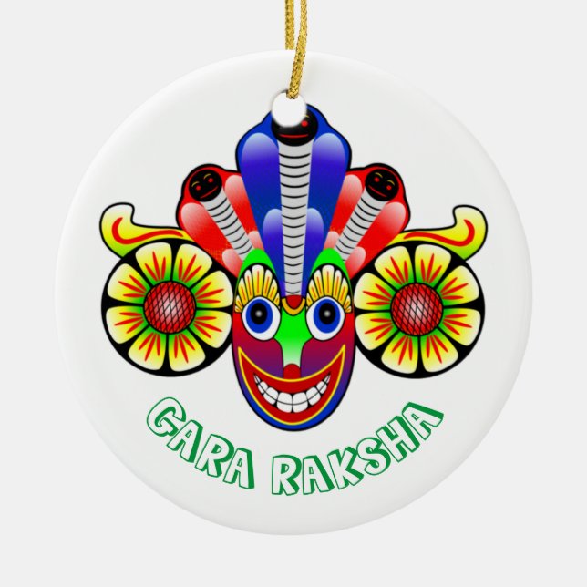 Gara Raksha Sri Lanka demon Ornament (Framsidan)