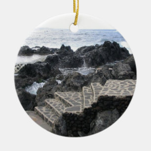 Garachico Tenerife beställnings- prydnad Julgransprydnad Keramik