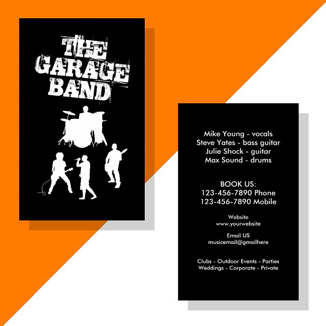 Garage Band Musik Visitkort (Skapare uppladdad)