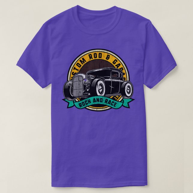 Garage Classic sten och Tävling Hot rod T Shirt (Design framsida)