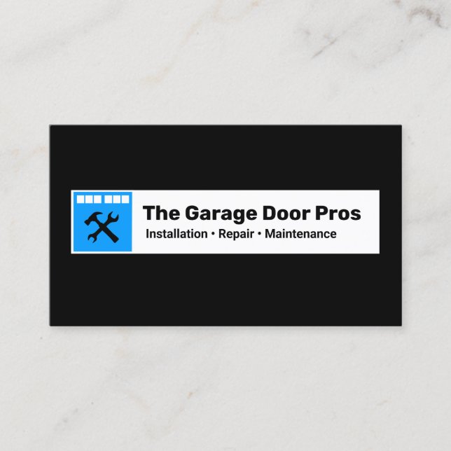 Garage Door Installer och Reparation Visitkort (Framsida)