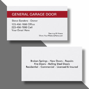 Garage Door Service Visitkort