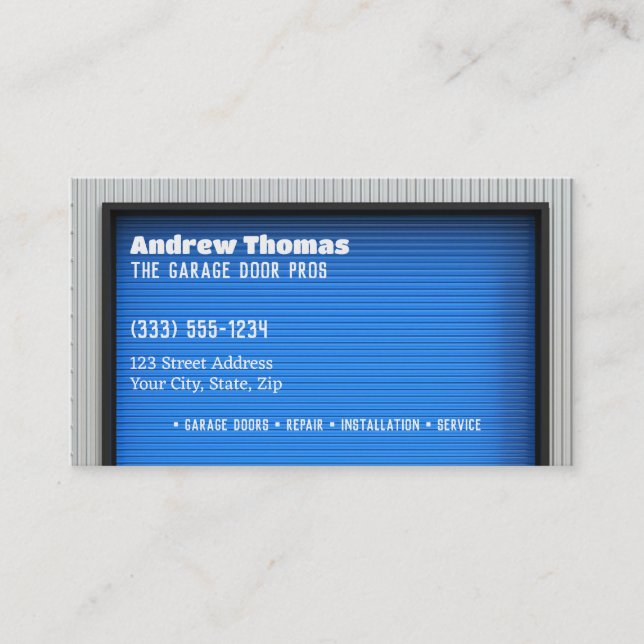 Garage Door Visitkort (Framsida)