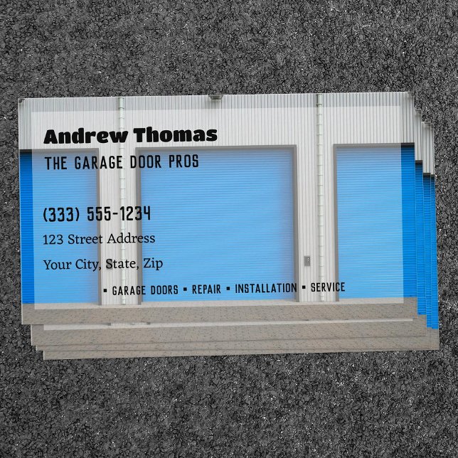 Garage Door Visitkort (Garage Door Business Cards)
