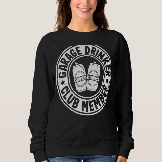 Garage Drinker Klubb Member Day Beer Drinking Fath T Shirt (Framsida)