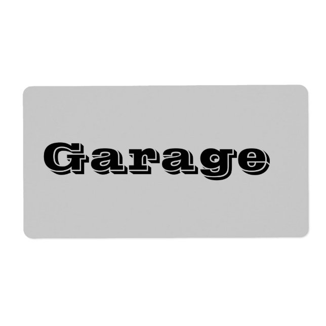 Garage Flytta Labels i Grått Fraktsedel (Framsidan)