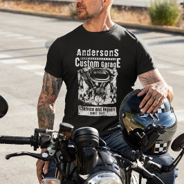 Garage för motorcykelreparation Anpassningsbar T Shirt