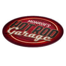 Garage för Personlig av eget namn för Hot rod Flam