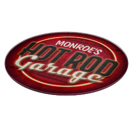 Garage för Personlig av eget namn för Hot rod Flam