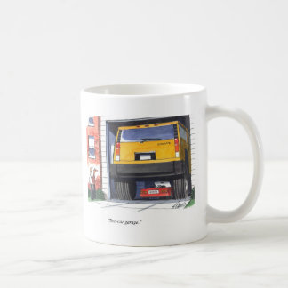 Garage för två bil kaffemugg