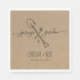 Garage & Garden Bröllop / Par-slutsfest Pappersservett