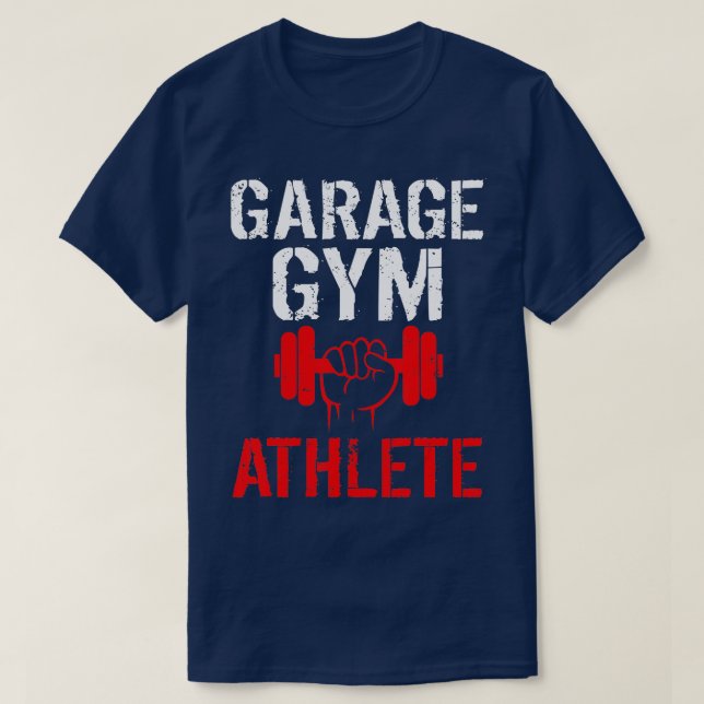 Garage Gym-Idrottsman för viktningslyftande Powerl T Shirt (Design framsida)