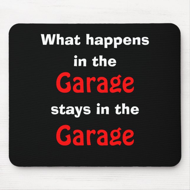 Garage Humor Mousepad Musmatta (Framsidan)