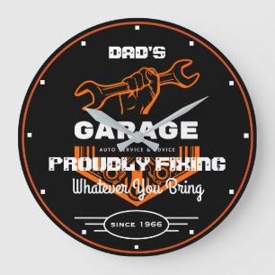 Garage Pappa eller någon Namn stolt fixering vid Stor Klocka