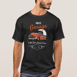 Garage Pappa Fifties Chevy Funny Slogan Orange T Shirt