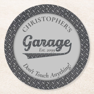 Garage Rör Inget Garage Pappersunderlägg Underlägg Papper Rund
