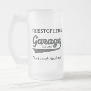 Garage Rör inte vid något drakprogram Frostat Ölglas